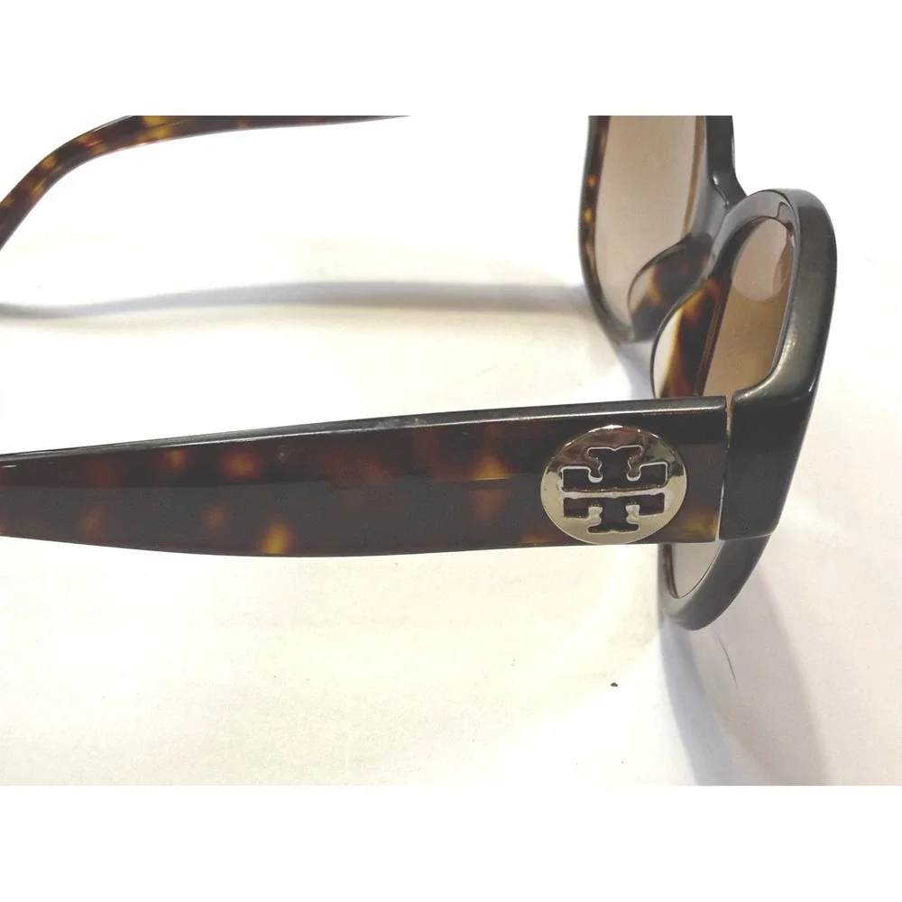 Tory Burch TY7155U Dark Tortoise Butterfly Sunglasses Gold Logo 56mm